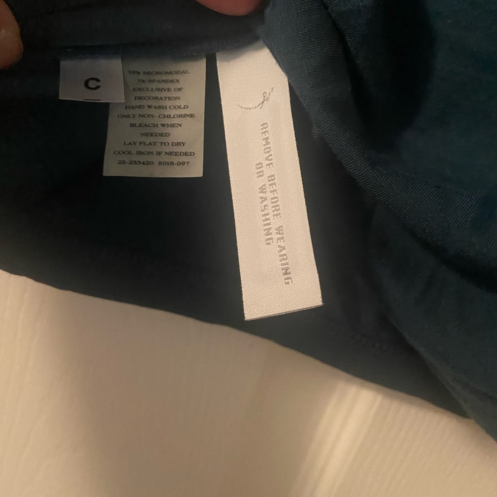 NWT Ann Taylor Navy Ruffle Blouse size medium - Picture 11 of 11